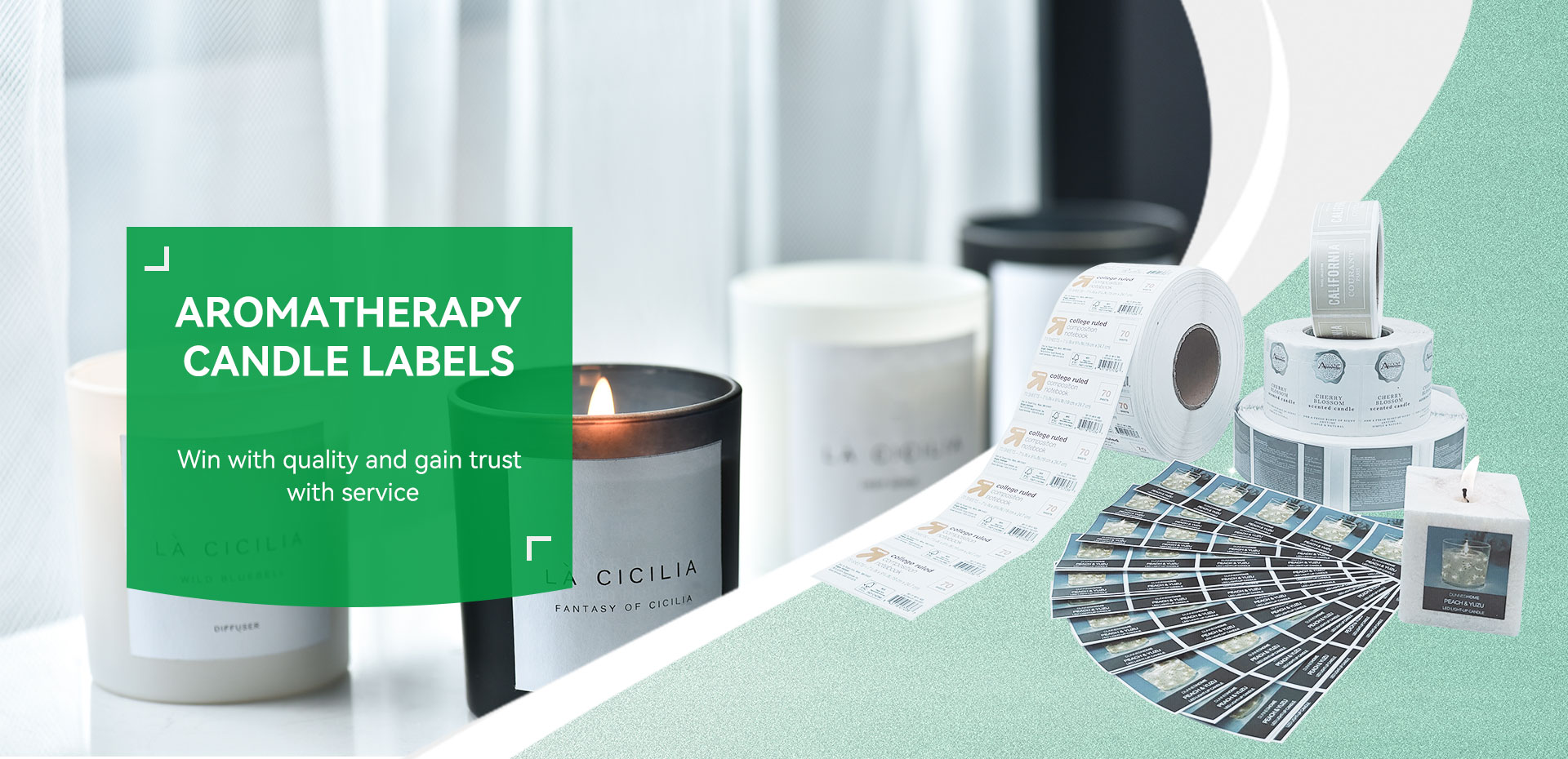 Aromaterapi Candle Multi-Layer Label Manufactuner