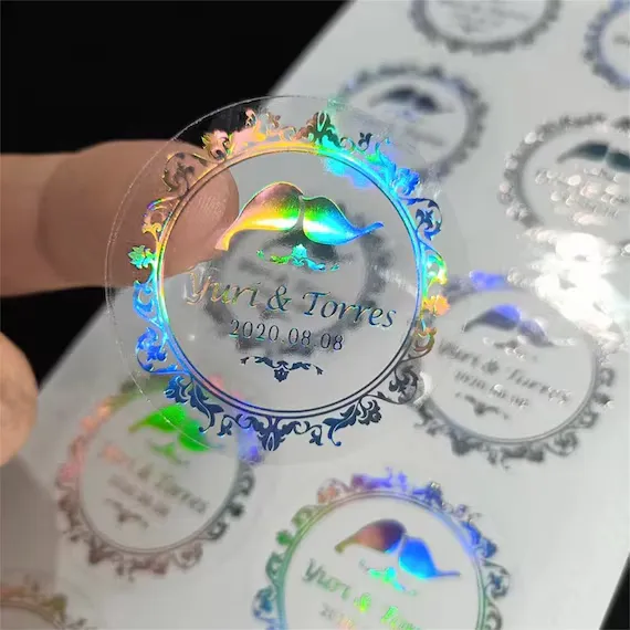 Gennemsigtig holografisk etiket