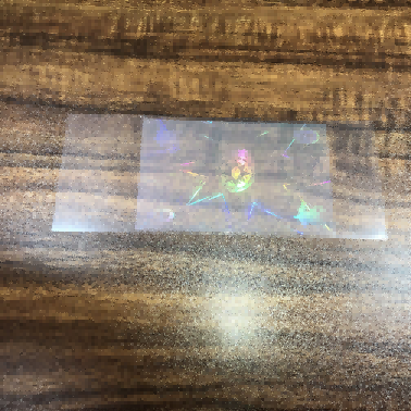 Gennemsigtige holografiske klistermærker